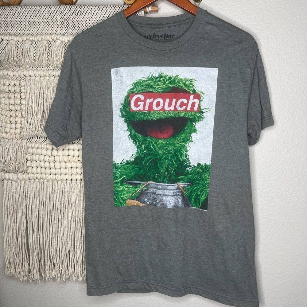 Oscar the Grouch Grey T-Shirt Small
